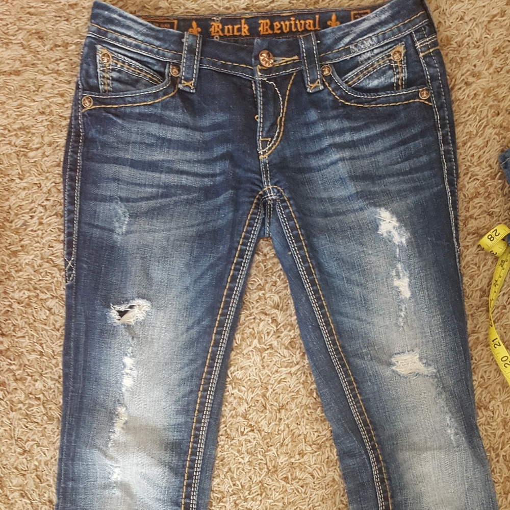 Rock Revival Leah Straight jeans 27x32"